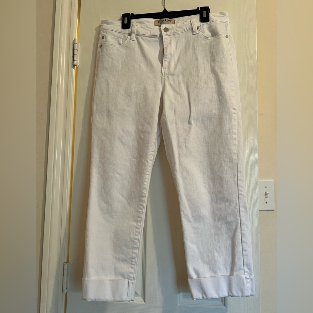 Liverpool White Crop Jeans